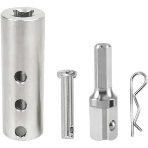 Trailer Drill Adapter Kit with 1/2 in Socket Adapter Bit Compatible with 1 Inch Drive Shaft Upgraded Stainless Steel for Trailer Maintenance & DIY Projects
