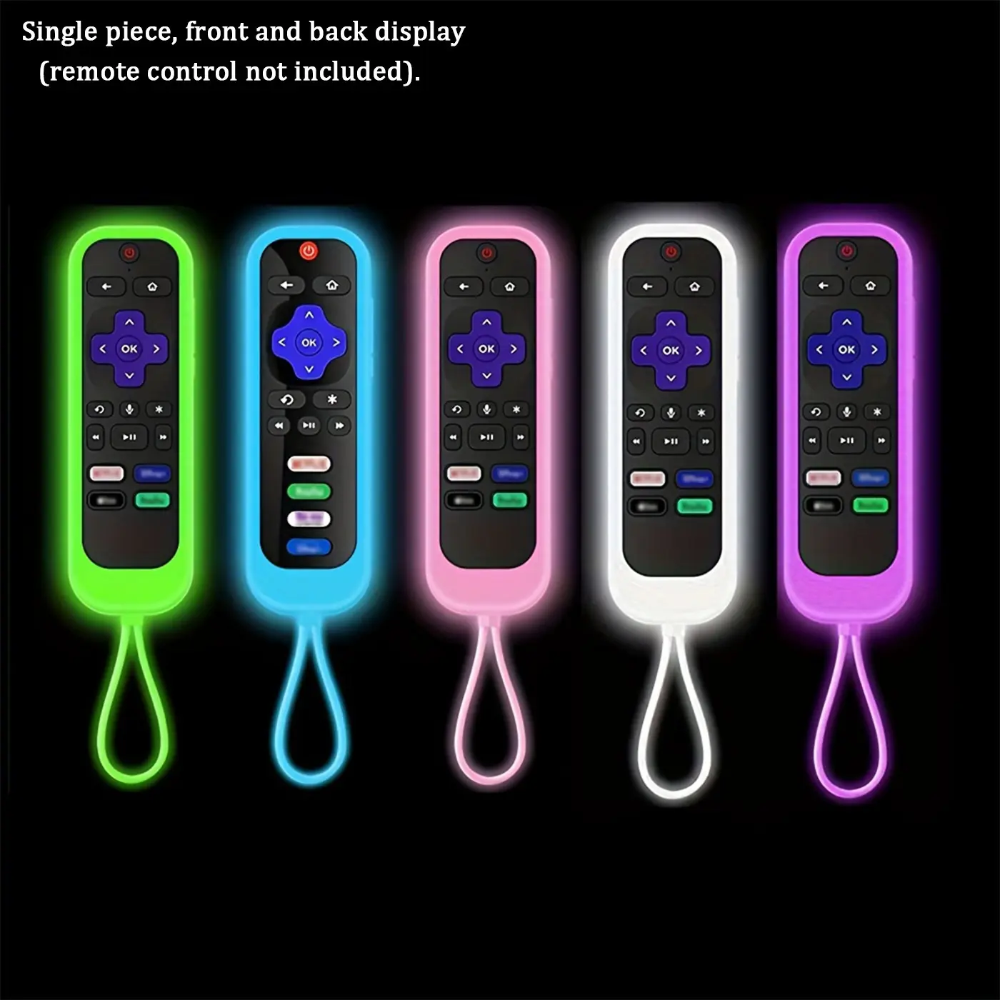 Silicone Remote Control Case with Lanyard, 1 Count Glow in The Dark Remote Control Cover, Dustproof Remote Control Protector for Home Use, Durable Cover, Household Items