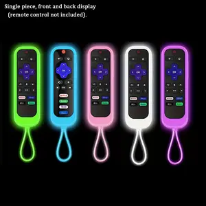 Silicone Remote Control Case with Lanyard, 1 Count Glow in The Dark Remote Control Cover, Dustproof Remote Control Protector for Home Use, Durable Cover, Household Items