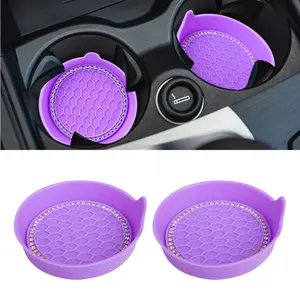 2PCS Bling Crystal Car Cup Holders  Non-Slip Coasters for Car Interior | Universal Fit, Luxury Style