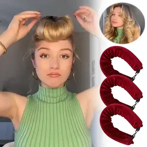 3-Piece Heatless Curling Wand Set, Roll Wheel, Foam Sponge, Sleep Curler, DIY Wave Hair Tool, Suitable for Long & Medium Hair