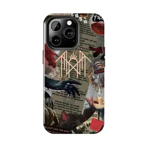 Sleep Token Vintage Tough iPhone Case for iPhone 11, 12, 13, 14, 15, 16 Pro, Mini - Durable Impact Resistant Glossy Finish, UV Protection, Customized