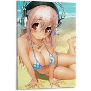 Anime Poster Super Sonico Sexy Poster Poster Kawaii Poster (10) Canvas Painting Wall Art Poster Suitable for Bedroom Living Room Decoration Poster College Dormitory Decoration Poster Canvas Poster Bed Gifts Photo Colorful Ornaments Artistic Print