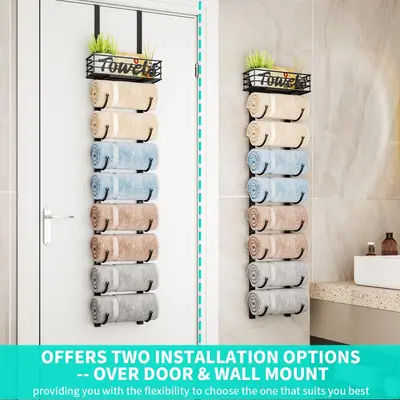 Shower Caddy Rv Over The Door Towel Rack Towel Storage Over The