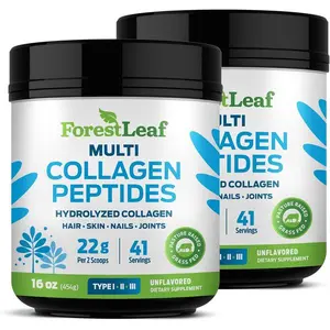 Collagen Peptides Powder Unflavored - Hydrolyzed Collagen Protein Powder Type 1, 2 & 3 - Grass Fed Keto Collagen Powder for Women & Men - Vital Hair, Skin, Nails, Joints, Recovery, 11g Per Serving