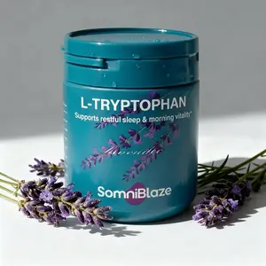 SomniBlaze L-TRYPTOPHAN 240mg 30 Capsules Supports a clam mood &healthy skin appearance& sleep support L-Tryptophan ,  Folic Acid , Vitamin B3 , Vitamin B6  Non-GMO, Gluten Free Supplement Healthcare Natural