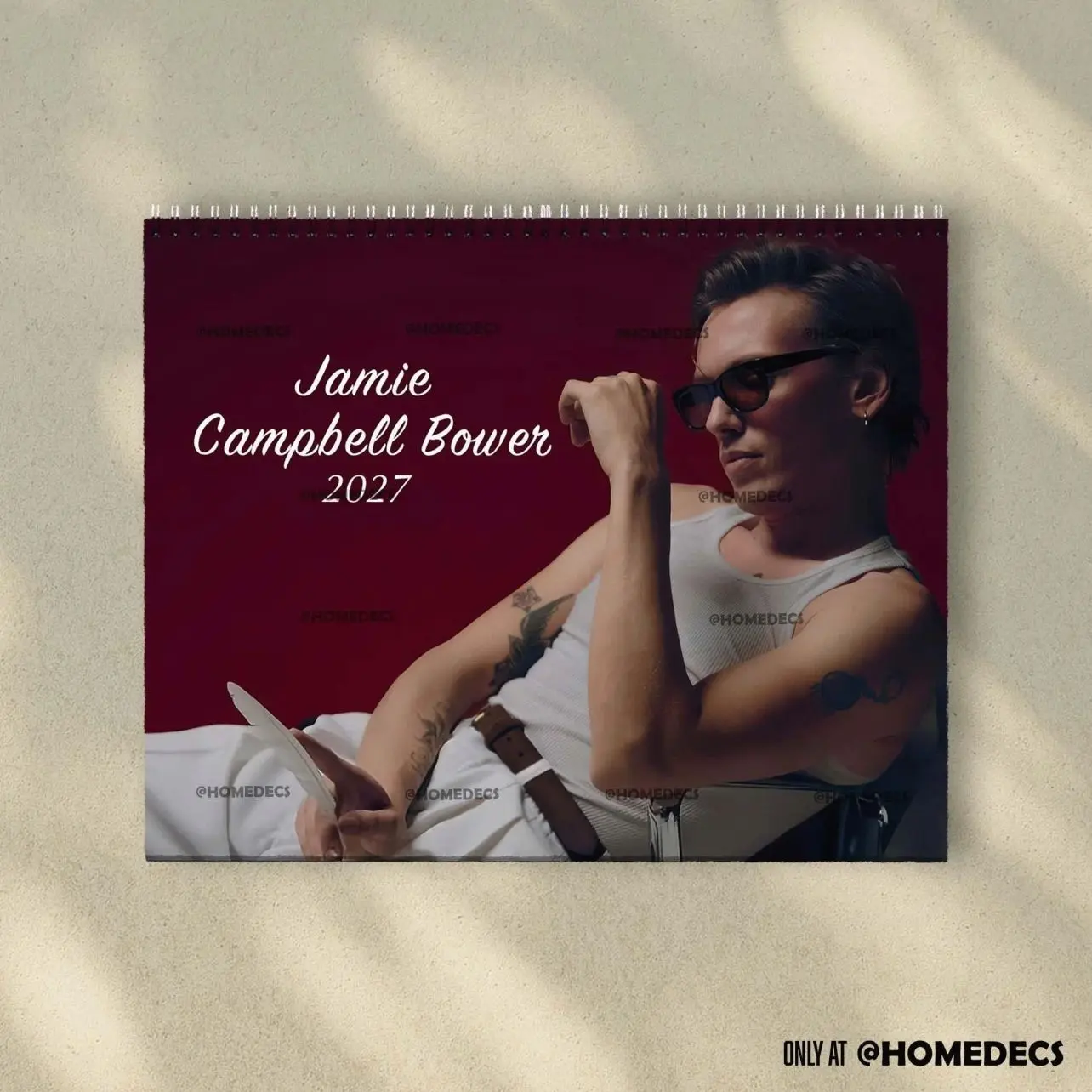2027 Calendar, A Year Of Jamie Campbell Bower Wall Calendar - Caius Volturi Twilight, Vecna Henry Creel, Jace Wayland, Home Decor, Office Decor - New Year Fan Gift, Unique Holiday Gift