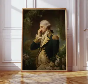 [UNFRAMED POSTER] Funny George Washington Smelly Bathroom Wall Art, Meme Poster Toilet Humor, Wall Art for Classic History Lovers Vintage Aesthetic Decor Gift