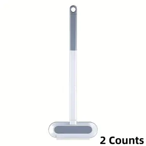 2 Counts Upgraded Reusable Pet Hair Remover Brush, Extra-Long Handle Lint Cleaner, Washable Multi-Surface Tool for Furniture, Bedding, Clothes, Car Interiors
