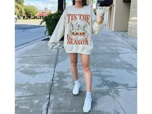 [Sale off up to 50%] Halloween Tis The Season Sweatshirt Skeleton Sweatshirt Its Fall Yall Plus Size Fall Shirt Spooky Season Sweatshirt Dancing Skeletons