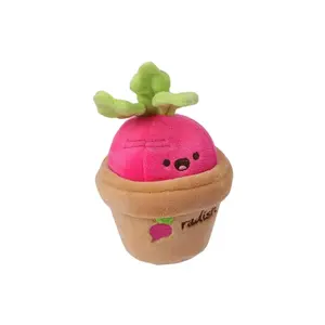 10cm Cute Cartoon Carrot Plush Toy Keychain, Creative Grass Pot Design, Perfect Birthday Gift for Friends and Girlfriends