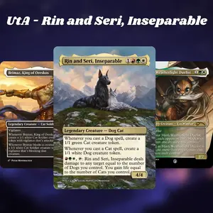 MTG Proxy 100+ Cards – Upping the Average: Rin and Seri, Inseparable – Naya Dog & Cat Token Swarm Synergy – Creature Buff, Go-Wide Combat Strategy – EDH Commander Fantasy Gift Deck for Pet Lovers & Card Game Fans