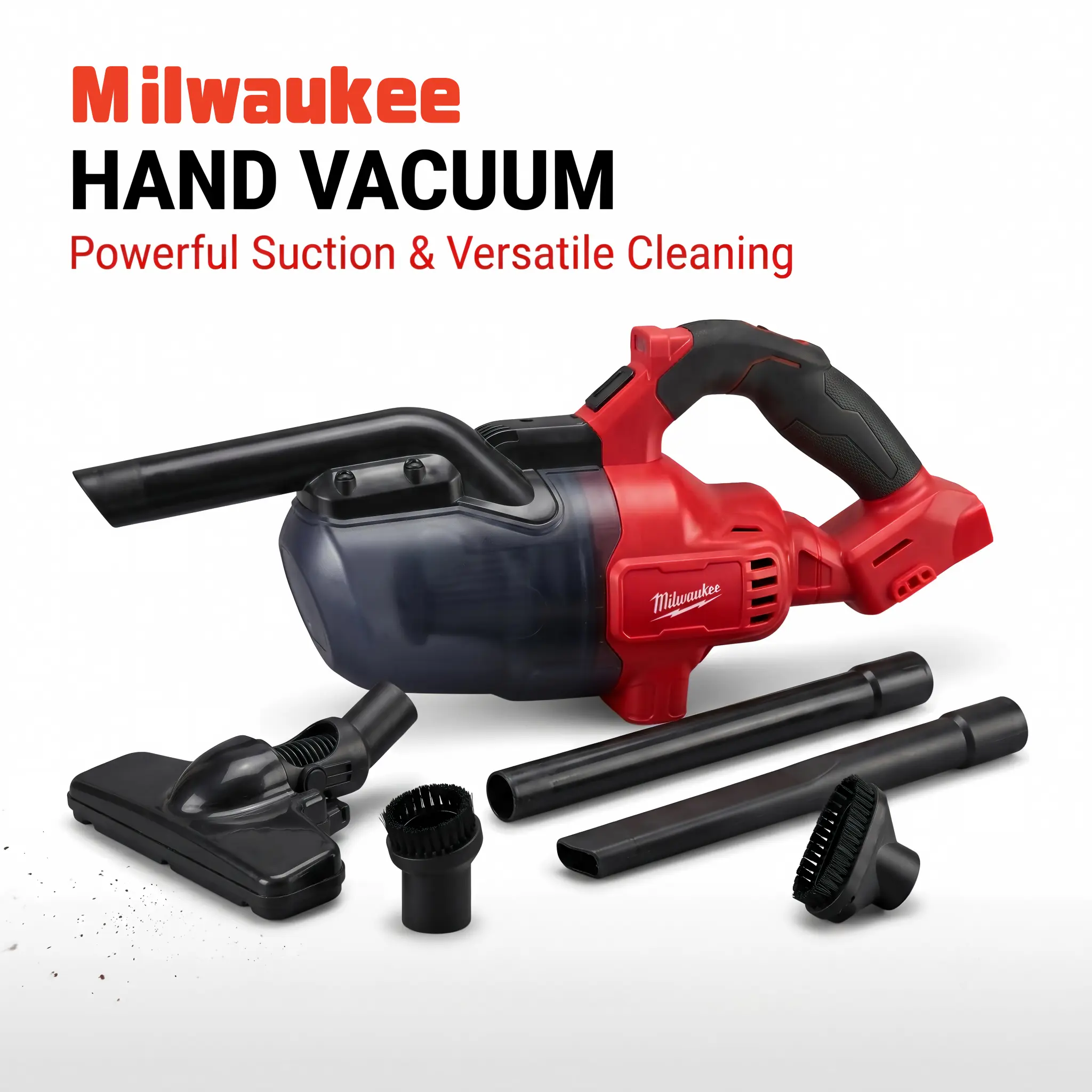 Milwaukee Brushless Handheld Vacuum Cleaner Tool Kit, Cordless Electric with 4-Mode Drive Control, Rapid Charger, Compact Quiet Operation, Small Footprint Job Site Equipment Maintenance Tool