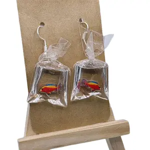 Bag of Fish Earrings - 10 Colors to Choose from, Clear Packaging, Ideal for Gifts and Personal Use