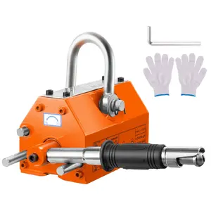 Industrial Magnetic Lifter 2,200 Lbs / 1,000 Kg Pulling Capacity, 2.5 Safety Factor, Neodymium And Steel Construction, Lift Magnet With Release, Permanent Lifting Magnets, Heavy Duty Magnet For Hoist, Shop Crane, Block And Board