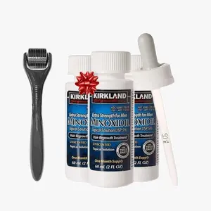 Kirkland Minoxidil Men’s Hair Regrowth (3-Month Supply) + Free Derma Roller