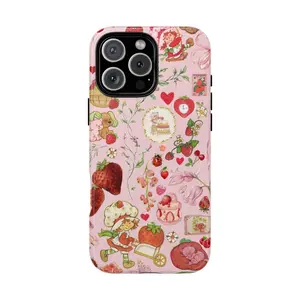 Cute Strawberry Shortcake iPhone Case - Protective Shockproof Cover for iPhone17 16 Pro Max, 15, 14, 13 - Durable Anti-Drop Protection & Retro Cartoon Gift for Girls & Fans