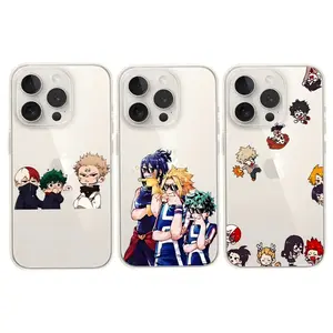 My Hero Academia Anime Cute INS Phone Cases For iPhone 17 Promax Pro Air 16 Plus 15 14 13 12 11 Transparent Shockproof Protective Cover Perfect Christmas Halloween Birthday Gift