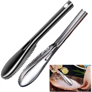 2 count Fish Scaler, Fish Scaler Remover for Quick & Easy Fish Scaling Cleaning, Fish Descaler Tool Fish Scraper Peeler Scraping, Reliable Fish Scraper Fish Cleaner Tool for Fish Scaling Cleaning