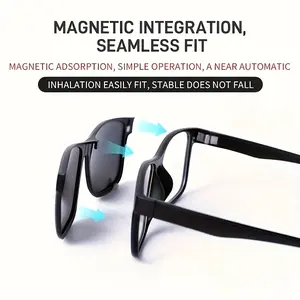 Magnetic Tattoo Goggles With Polarized Interchangeable Lenses - Magnetic Integration And One Click Magnetic Closure, Full Frame Anti Glare Glasses, Compatible With Professional Tattoo Machines, Stable Fit - Ideal Birthday/Holiday Gift For Tattoo Artists