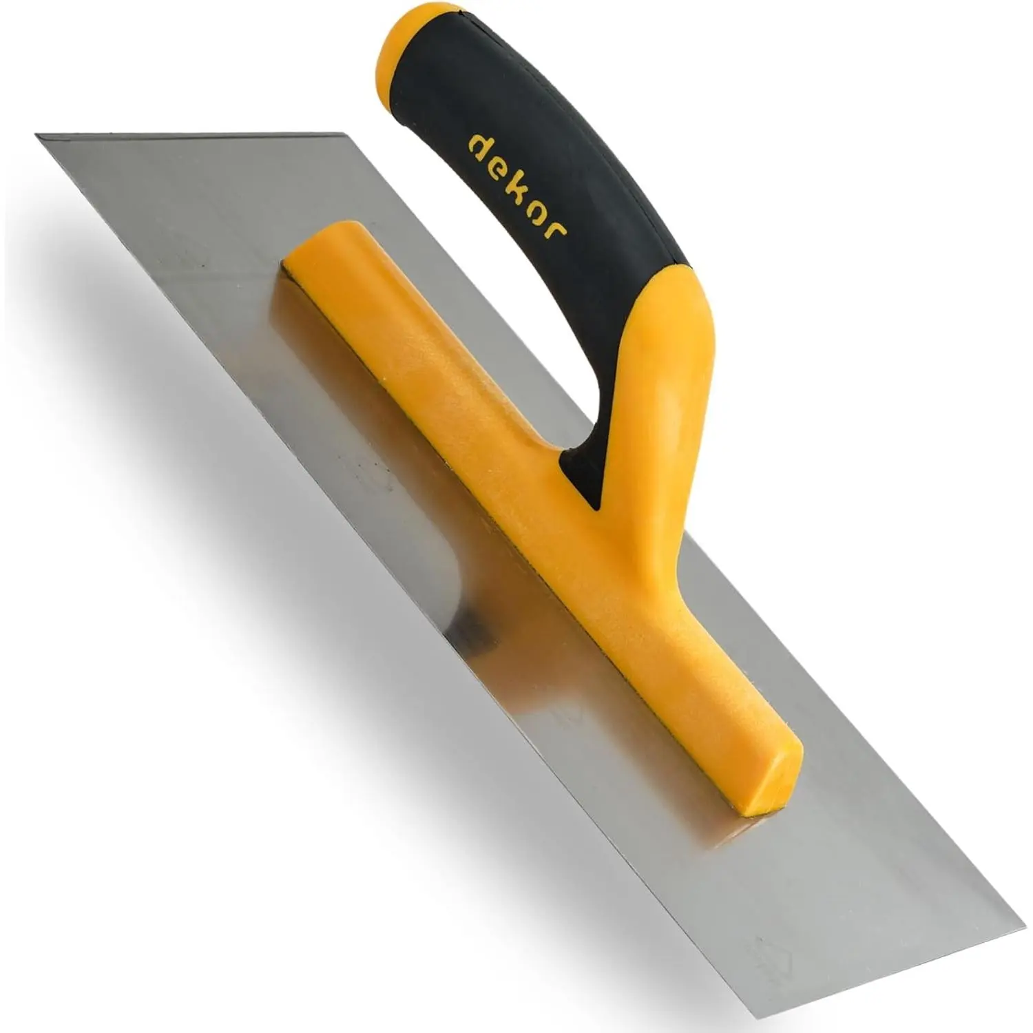 12" x 4.63" German Stainless Steel Plaster Trowel with Plastic Handle - European-Made Commercial Masonry, Concrete Tool for DIY Users