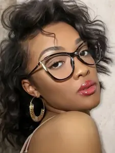 Vintage Style Metal Frame Glasses, Stylish Eyeglass, Anti-Blue Light Eyewear for Men & Women, Perfect for Daily Wear, Street Photography, Travel Accessories