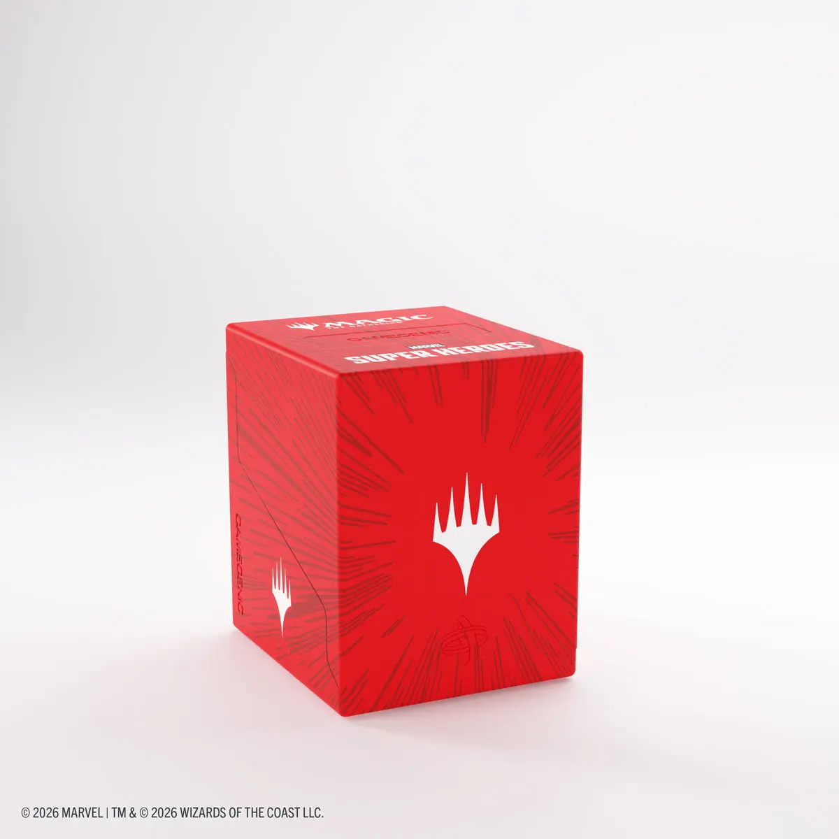 Gamegenic Bastion 100+ XL Deck Box: Marvel Super Heroes - Comic Burst Red