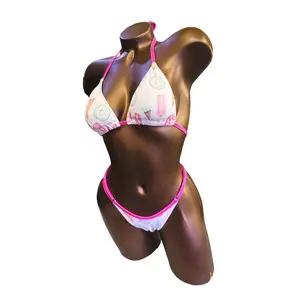 Ice Cream & Donuts Print Posing Bikini Swimsuit | Ready to Ship