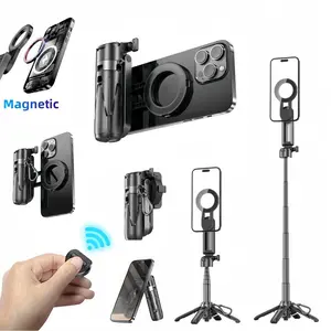 Portable Folding Multifunctional magnetic selfie stick phone tripod, can simulate camera photography, content creator tools, very suitable for travel