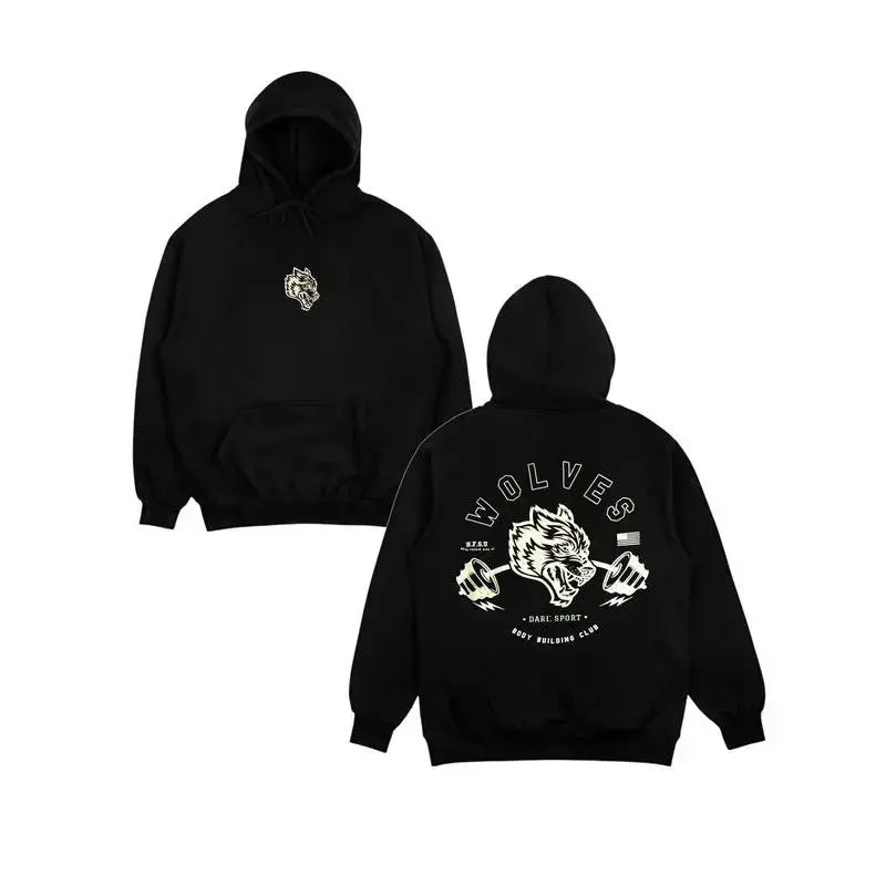 Wolf Pack Gym Hoodie – High-Performance Training Sportswear for Men