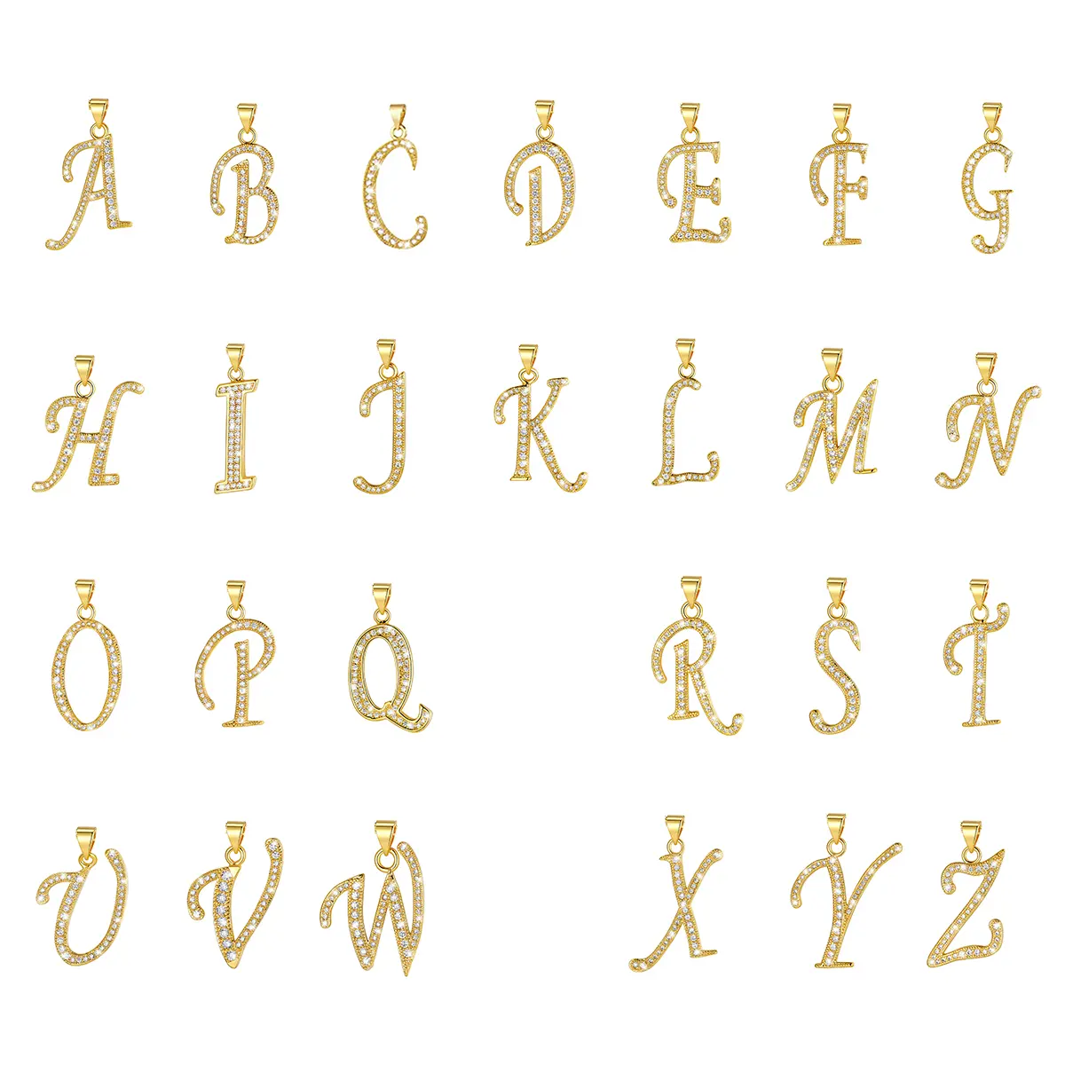 Single Initial Necklace-Golden