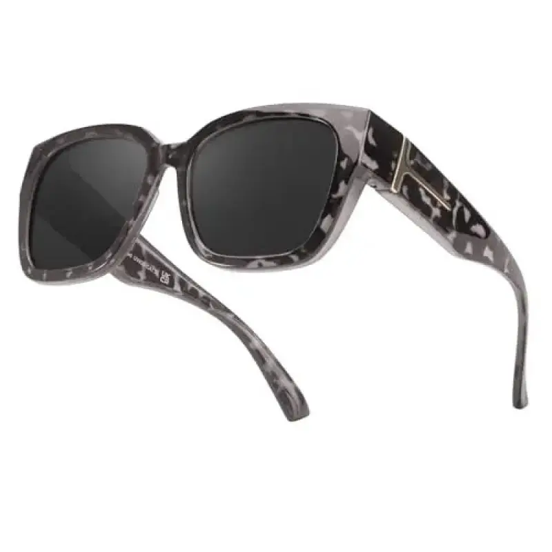 Grey tortoise frame gray lens