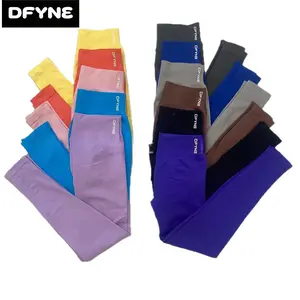 DFYNE Seamless Leggings for Women Triple Band High Waisted Scrunch Booty Yoga Pants Tummy Control Gym Workout Athletic Tights Activewear