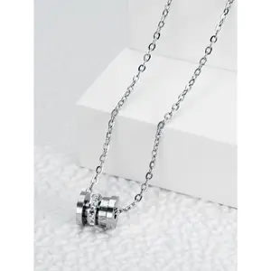 Roman Numeral Triple-ring Necklace, Luxury High-end Daily Necklace