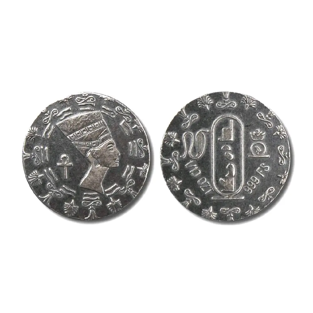 Egyptian Queen Nefertiti 1/10 Oz Round Charm