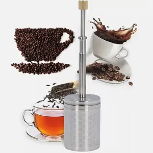 Stainless Steel Manual Coffee Filter - Compact & Durable for French Press, Espresso & Pour Over, Easy to Clean