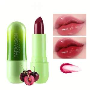 Aloe Vera Temperature Changing Jelly Lipstick, Long-Lasting Moisturizing Fruit Flavor Lip Balm, Lip Moisturizer Gloss, One Size, No Flammable Aerosol