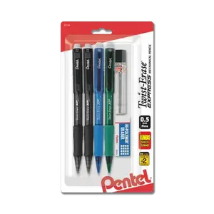 Twist-Erase Express - 0.5mm Assorted 4-Pack with Lead & Block Eraser