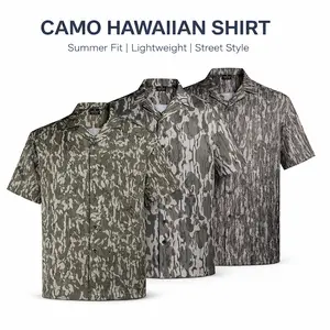 Men’s Tactical Camo Hawaiian Shirt – Lightweight Breathable Short Sleeve Button Down, Military Camouflage Casual Shirt, Outdoor Utility Summer Shirt, Hiking Camping Travel Wear, Gift for Him, Gift for Dad, Gift for Husband