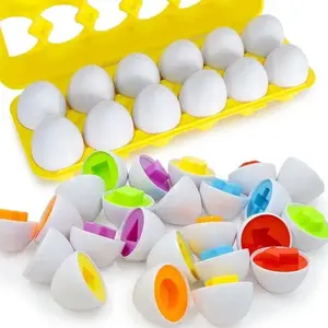Colorful Egg Shaped Matching Toy, 12pcs/set Early Education Matching Toys, Educational Egg Toy for Kids, Gift for Infant Boys & Girls, Pretend Play Set