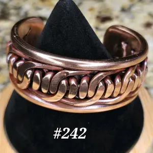 #242 Pure Copper  5 1/2" x 1  1/16" Hand-Woven Cuff Bracelet – Handmade Artisan Jewelry – Unisex – Gift Ready