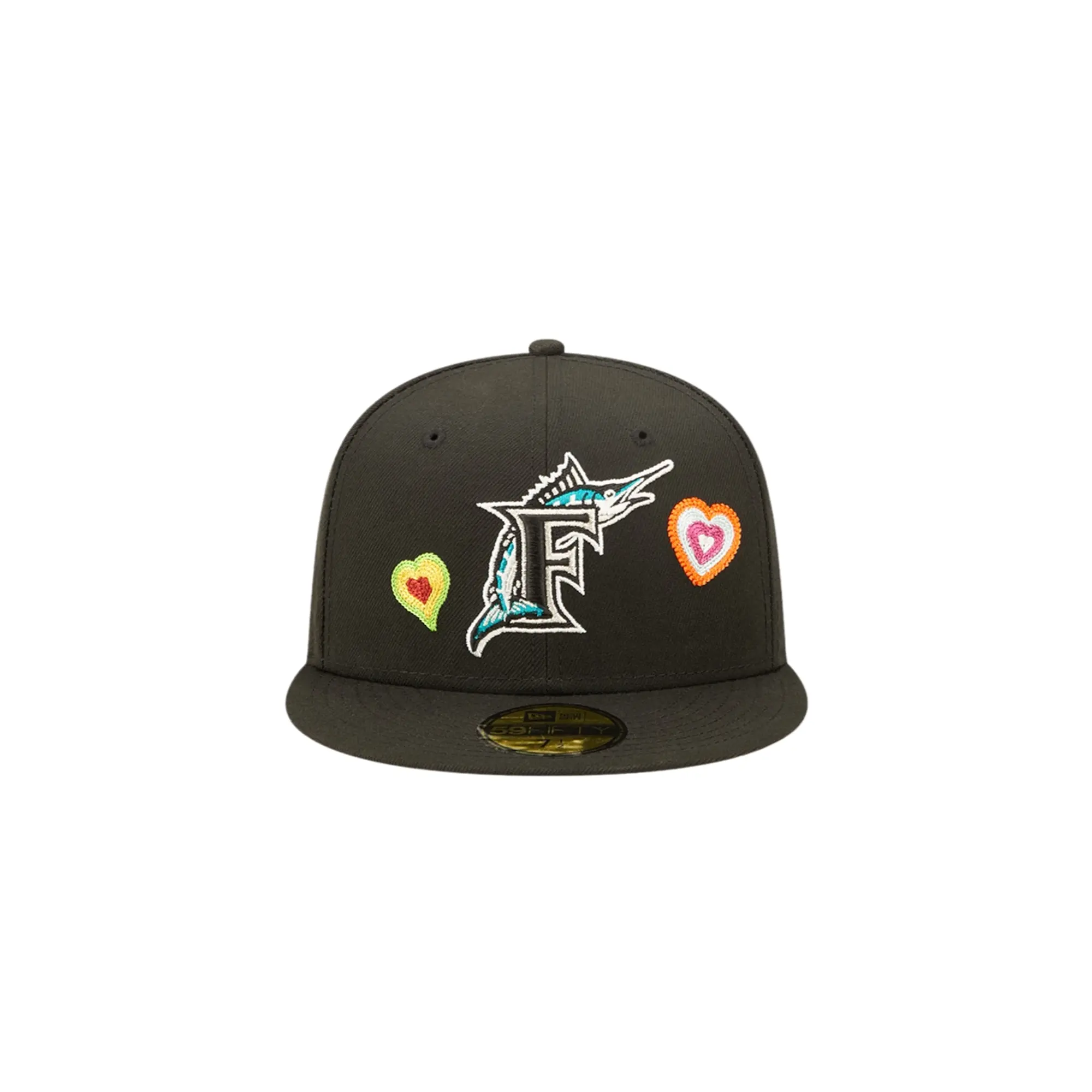 59Fifty MLB Florida Marlins C/S Hearts Fitted Hat "Black" 60288216