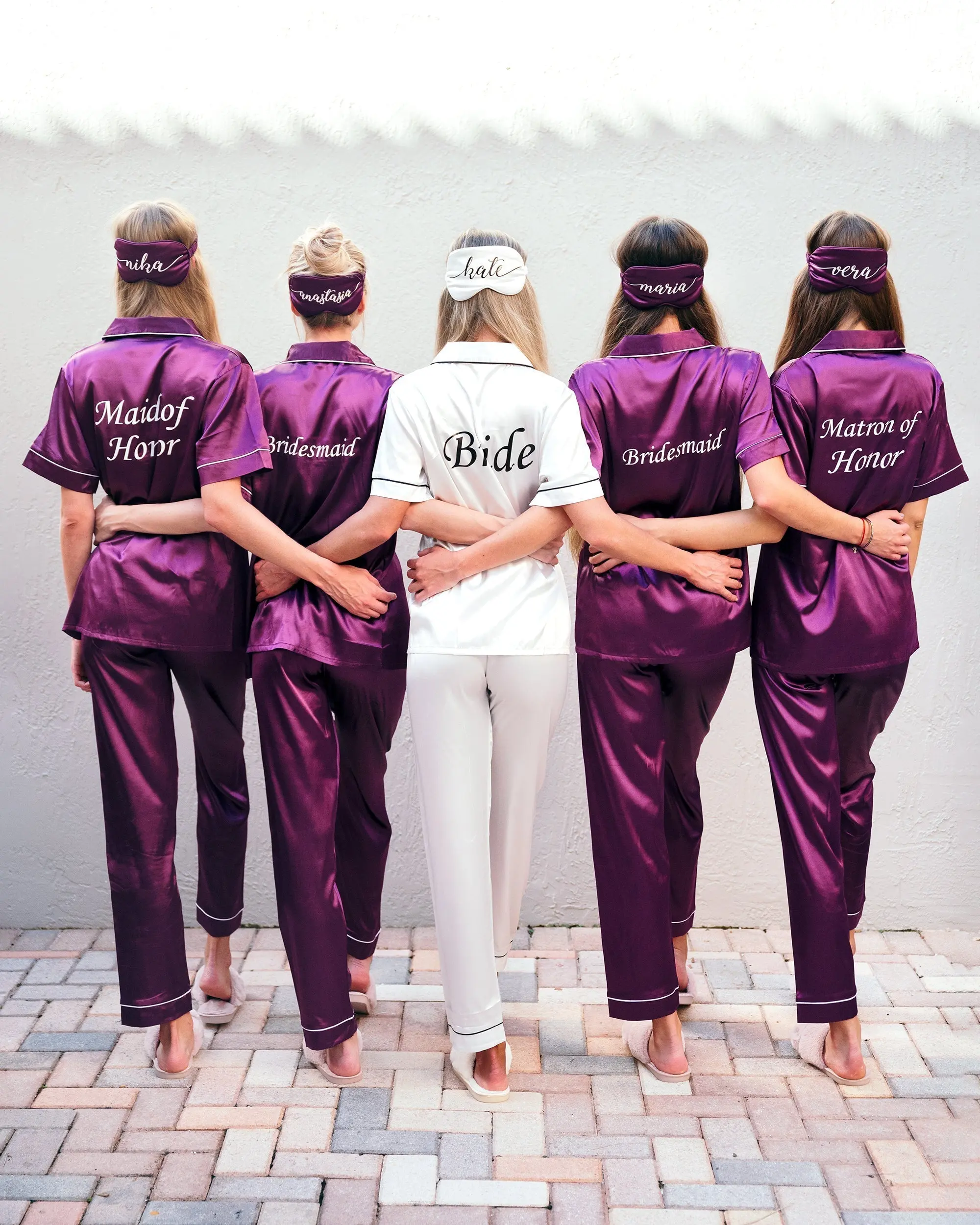 Set of 4 Customized Pajamas - Short Sleeves +Pants