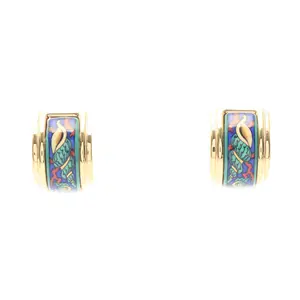 Pre-owned HERMÈS Brass Small Leather Goods Hermes Email Earrings