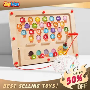 Alphabet Wooden Color Matching Counting Puzzle for Toddlers  Educational Fine Motor Skills Toy