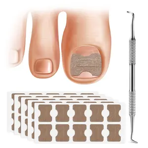 50 PCS Breathable Ingrown Toenail Corrector Patch with Double-Ended Stainless Steel Toenail Lifter – Comprehensive Toenail Care Solution