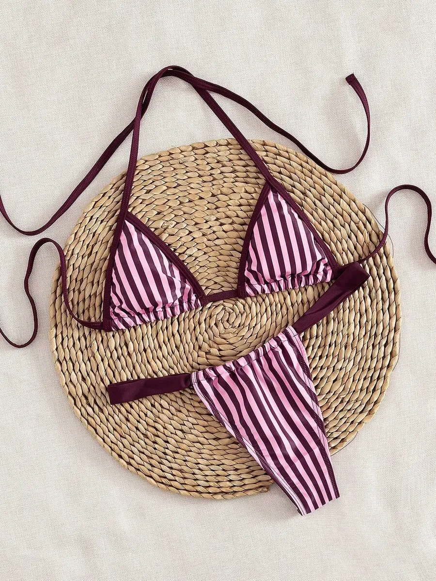 Pink and Brown Stripes