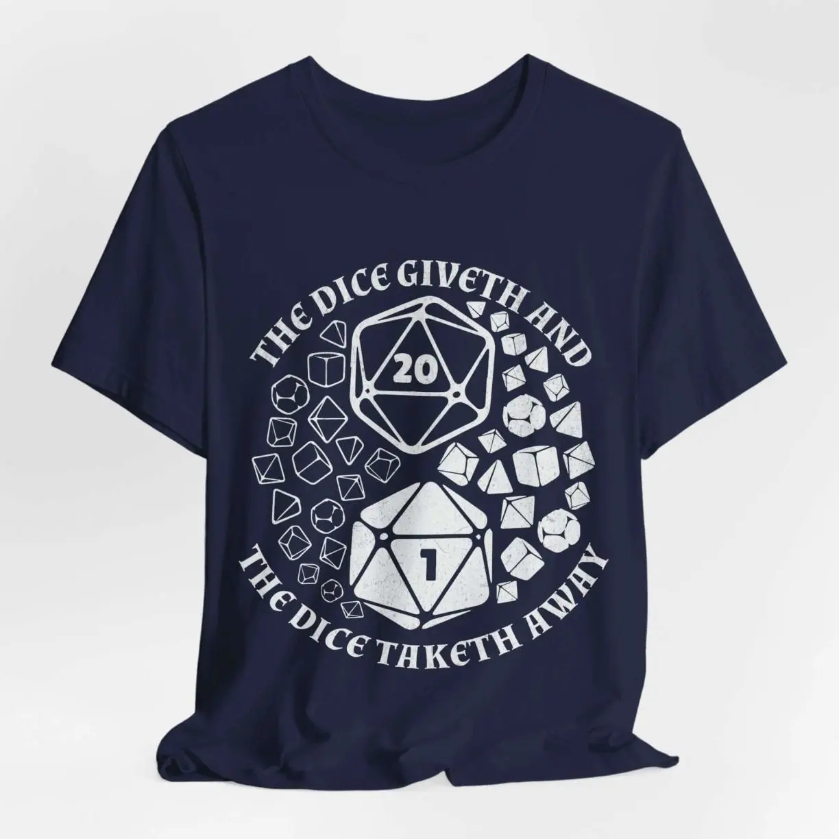 Retro Tabletop RPG D&D DnD Shirt - Yin Yang Dice Adventure Tee D20
