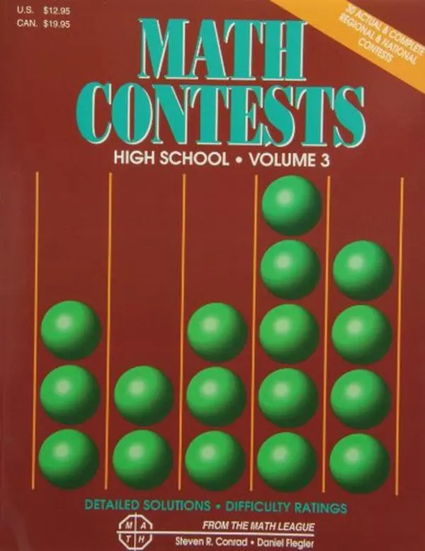USED Book - Math Contests High School, Volume 3: School Years 1991-92 Through 1995-96 by Steven R. Conrad (Paperback) - english