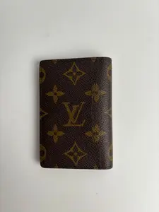 Pre-owned Louis Vuitton canva Clutches & Wristlets SENZA2 brown card holder monogram NO.1